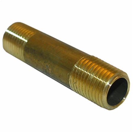 Keen 0.25 Male Pipe Thread x 2 Long Brass Nipple 6PK KE3240655